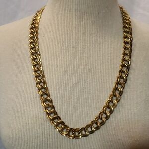 28" Monet Classic Chunky Goldtone Double Link Chain Necklace Statement Jewelry